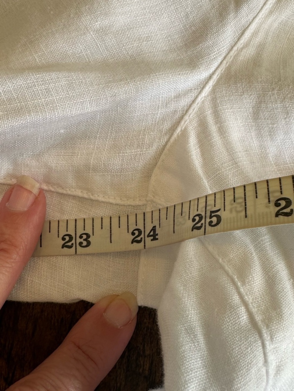 Cynthia Rowley | White 100% Linen Wide Leg Cropped Pants, Size M - Picture 8 of 8